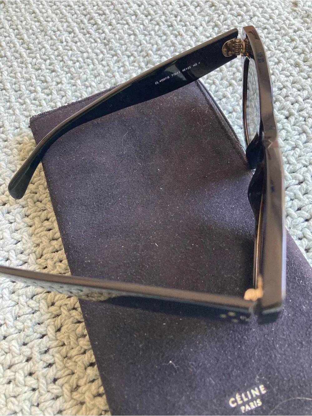 Celine Black Sunglasses with Dark Gray Lenses